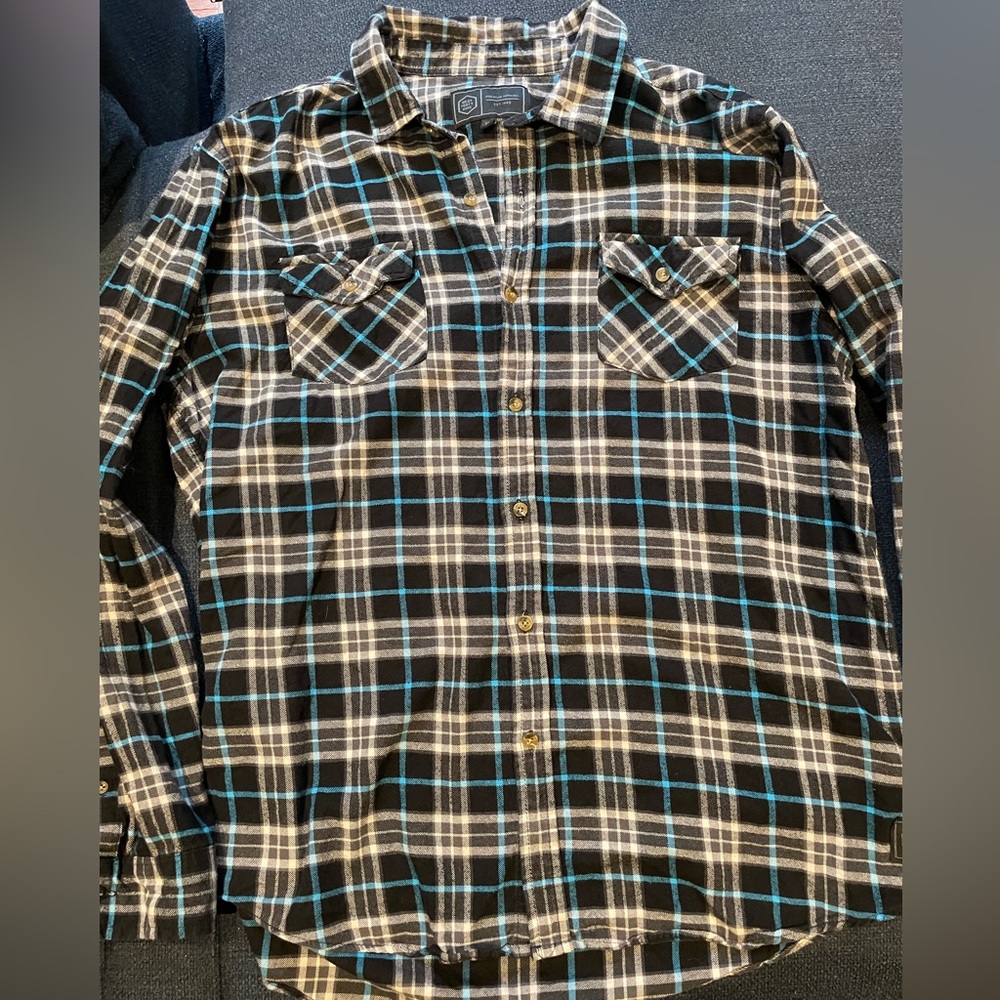 West 49 Plaid Men’s Long Sleeve Button Down Shirt Size XL